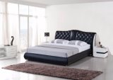 Wholesale Wooden Frame Leather Bed for Bedroom