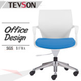 Modern Furniture Plastic Back Office Swivel Chair with Aluminum Base