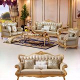 Wood Leather Sofa Set From Foshan Sofa Furniture Factory (992S)