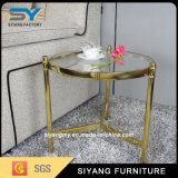 Round Marble Stainless Steel Coffee Sofa Table