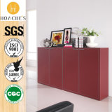 New Modern Style Veneer Bookcase with PVC Leather (G12)