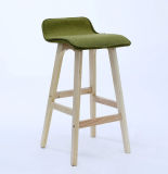 Simple Style Solid Wood Bar Chair Wooden Bar Stool (M-X1086)