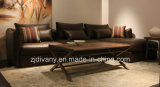 Italian Modern Leather Fabric 3 Seats Leather Sofa (D-74D+B+E)