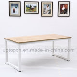 Minimalism Metal Frame Table with Wooden Table Top (SP-RT557)