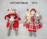 Christmas Mouse Parents Carrying Babies Holiday Decoration Gift Crafts-2asst.