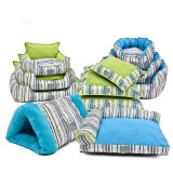 Stripes Cotton Pet Cushion Flocked Quilted Dog Beds