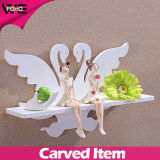 Convenient Beautiful Carved Plastic Home Wall Shelf for Household
