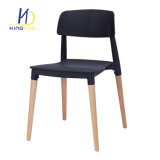 Replica PP Plastic Dining Italian Design Chair with Wood Legs Backrest