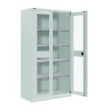 Popular Office Furniture Metal Glass Swing Door Storage Filing Cabinet