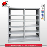 Knocked-Down Structure Library Furniture Double Face Book Shelf