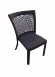 Outdoor Garden Dining Chair Coated with Rattan