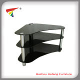 New Design Modern Balck Glass Corner TV Cabinet (TV015)