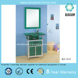 Hot Sale Bathroom Glass Basin Vanity/Cabinet (BLS-2141)