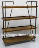 4 Tier Antique Vintage Decorative Wooden/Metal Shelf Parts