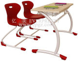 Hot Sale School Furniture Double School Table and Chairs Set