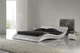 Stainless Steel Leg Modern Designed Leather Bed