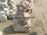 Well Polished Natural Stone Lion Statue Wholesale Hand Carved Foo Dog Sculpture