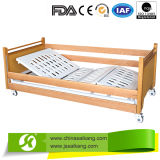 ICU Wooden Hospital Patient Recovery Folding Nursing Care Bed with Backrest