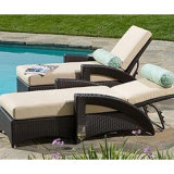 Commercial Rattan Chaise Lounge (CL-1014)