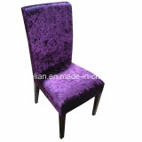 Hotel Banquet Fabric Uphystery Dining Chair with Wood Leg