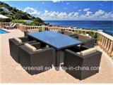 6 Seater Rattan Patio Garden Outdoor Dining Furniture