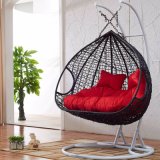 New Outdoor Swing Egg Chair, PE Rattan Furniture, Rattan Basket Double Seater (D151C)