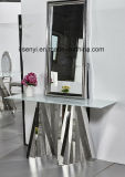 Modern Lightning Shape Stainless Steel Console Table Side Table End Table Lamp Table Dining Room Living Room Furniture