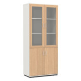 High Quality Laminate Wooden File Cabinet with Glass Door