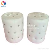 White Leather Stool with Diamond for Salon Cafe Wholesale