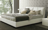 Contemporary Wooden Frame Italy Leather Bed for Bedroom