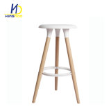 Wooden Legs ABS Plastic Seat Bar Stool High Chairs
