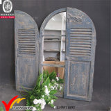 French Style Antique Wooden Frame Shutter with Mirror