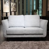 Light Blue Two Seat Sofa with Fabric Upholstered for Living Room
