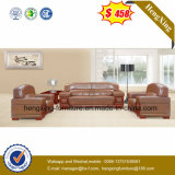 Black Leather 5 Seats Wooden Structure Office Sofa (HX-CS033)