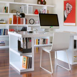 Modern White Corian Acrylic Solid Surface Study Table Office Desk