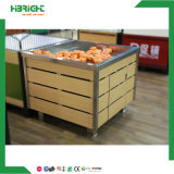 Wood Promotional Supermarket Vegetable and Fruit Display Table