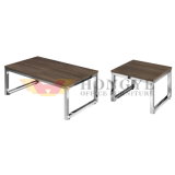 Modern Office Coffee Table with Stainless Steel Frame (HY-C24.25)