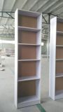 White Finish Wood Wall 5-Tier Corner Bookshelf