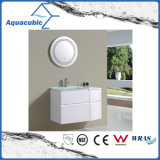 Wall Mount Vanity with Round Mirror and Glass Basin (ACF8877A)