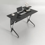 Moder Home Glass Computer Desk with Steel Frame