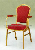 Leisure Red Fabric Metal Armrest Chair (YC-L02)
