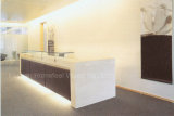 Elegant High Gloss White Color Reception Desk (HF-E405)