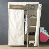 Fabric Modern Movable Non-Woven Metal Clothes Wardrobe for Sale (GR12045180A5C)