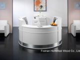 White High Gloss Elegant Salon Reception Desk Counter (HF-R091)