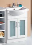 Modern Sanitary Ware Glossy White MDF Wooden Bathroom Cabinet with Glass Door (P392-600G)