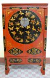 Chinese Antique Furniture Painted Wooden Wardrobe Lwa334