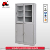 up Glass Down Metal Sliding Door Office Furniture Storage Filing Cabinet