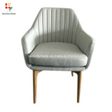 High-Grade Furniture Wooden Set Feet Stripe Fabric Upholstery Chair