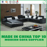 America Furniture Set Modern U Shape Leather Sofa Bed