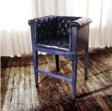 (CL-4401) Antique Wooden Leather Bar Stool for Hotel Club Furniture